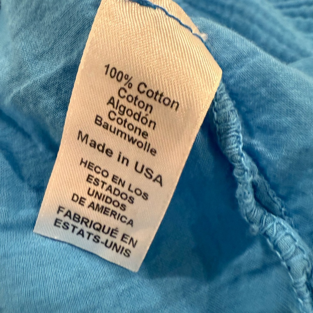 Michael Stars Josephine Blue Sleeveless Cotton Gauze Mini Above the Knee Dress - Picture 10 of 14